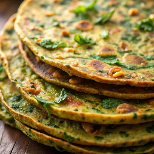 पालक और जई का स्वादिष्ट परांठा